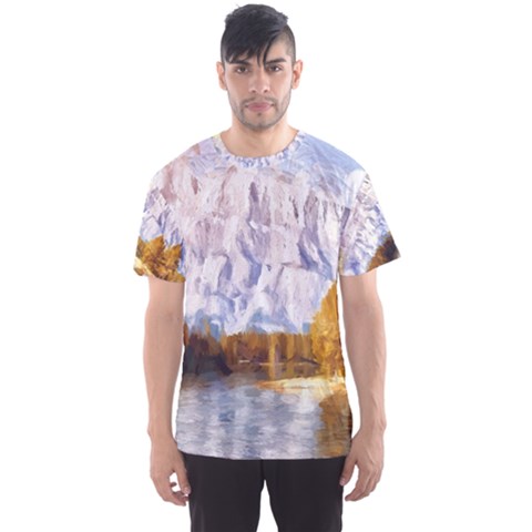 Painting Paint Landscape Nature Men s Sports Mesh Tee by Pakrebo