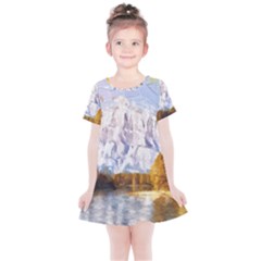 Painting Paint Landscape Nature Kids  Simple Cotton Dress by Pakrebo