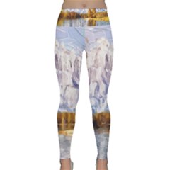 Painting Paint Landscape Nature Lightweight Velour Classic Yoga Leggings by Pakrebo