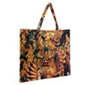 Sculpture Art Temple Tower Zipper Large Tote Bag View2