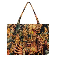 Sculpture Art Temple Tower Zipper Medium Tote Bag by Pakrebo