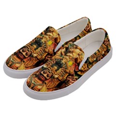 Sculpture Art Temple Tower Men s Canvas Slip Ons by Pakrebo