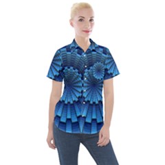 Pattern Background Texture Women s Short Sleeve Pocket Shirt