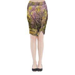 Outdoor Nature Natural Woods Midi Wrap Pencil Skirt by Pakrebo