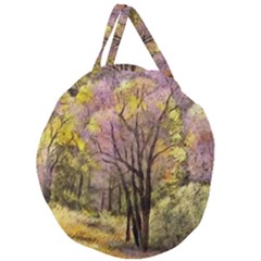 Outdoor Nature Natural Woods Giant Round Zipper Tote by Pakrebo