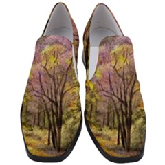 Outdoor Nature Natural Woods Slip On Heel Loafers by Pakrebo