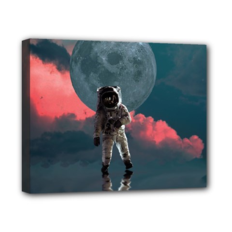 Astronaut Moon Space Planet Canvas 10  X 8  (stretched) by Pakrebo