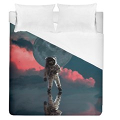 Astronaut Moon Space Planet Duvet Cover (queen Size) by Pakrebo