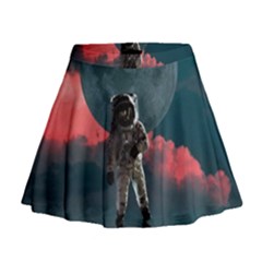 Astronaut Moon Space Planet Mini Flare Skirt by Pakrebo