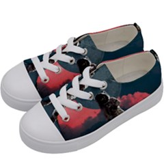 Astronaut Moon Space Planet Kids  Low Top Canvas Sneakers by Pakrebo