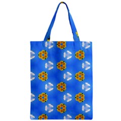 Pattern Sequence Motif Design Plan Flowers Zipper Classic Tote Bag