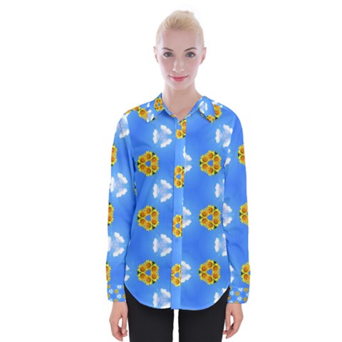 Pattern Sequence Motif Design Plan Flowers Womens Long Sleeve Shirt by Pakrebo