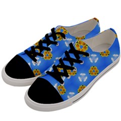 Pattern Sequence Motif Design Plan Flowers Men s Low Top Canvas Sneakers by Pakrebo