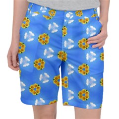 Pattern Sequence Motif Design Plan Flowers Pocket Shorts by Pakrebo