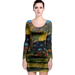 Outdoor Landscape Scenic View Long Sleeve Bodycon Dress by Pakrebo