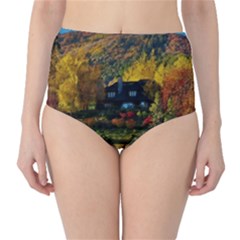 Outdoor Landscape Scenic View Classic High-waist Bikini Bottoms by Pakrebo