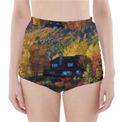 Outdoor Landscape Scenic View High-waisted Bikini Bottoms by Pakrebo