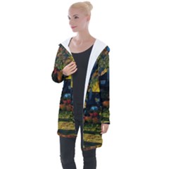 Outdoor Landscape Scenic View Longline Hooded Cardigan by Pakrebo