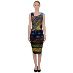 Outdoor Landscape Scenic View Sleeveless Pencil Dress by Pakrebo