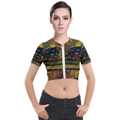 Outdoor Landscape Scenic View Short Sleeve Cropped Jacket