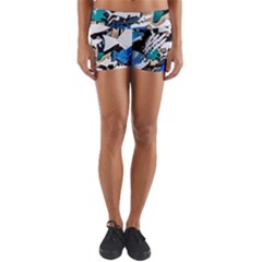 Art Fish Salmon Sydney Metal Yoga Shorts by Pakrebo