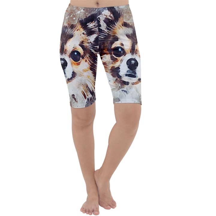 Chihuahua Dog Cute Pets Small Cropped Leggings 