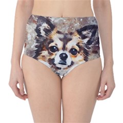 Chihuahua Dog Cute Pets Small Classic High-waist Bikini Bottoms by Pakrebo