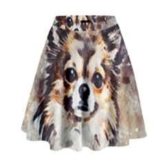 Chihuahua Dog Cute Pets Small High Waist Skirt by Pakrebo