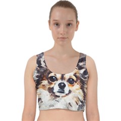 Chihuahua Dog Cute Pets Small Velvet Racer Back Crop Top by Pakrebo