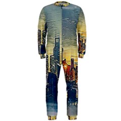 City Metro Pole Buildings Onepiece Jumpsuit (men)  by Pakrebo