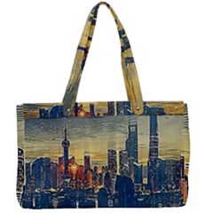 City Metro Pole Buildings Canvas Work Bag by Pakrebo