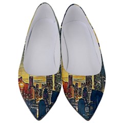 City Metro Pole Buildings Women s Low Heels by Pakrebo