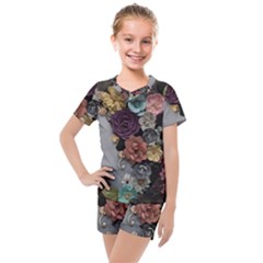 Asian Beauty Kids  Mesh Tee And Shorts Set