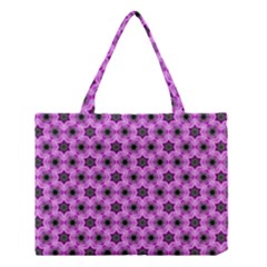 Background Wallpaper Pattern Pink Black Medium Tote Bag by Pakrebo