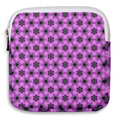 Background Wallpaper Pattern Pink Black Mini Square Pouch by Pakrebo