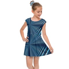 Form Pattern Tunnel Design Kids  Cap Sleeve Dress by Pakrebo