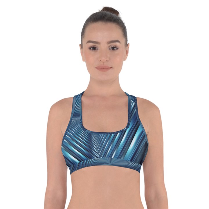 Form Pattern Tunnel Design Cross Back Sports Bra