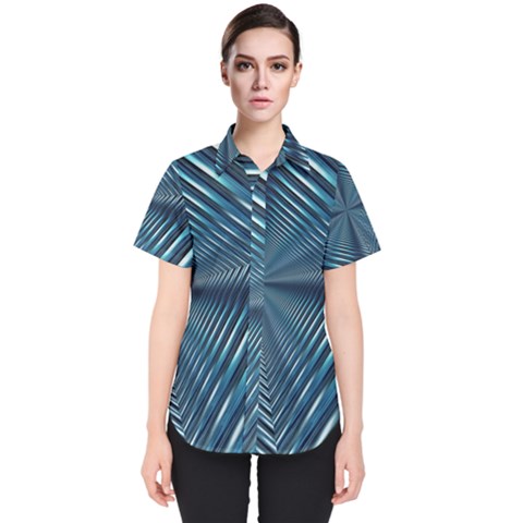 Form Pattern Tunnel Design Women s Short Sleeve Shirt by Pakrebo