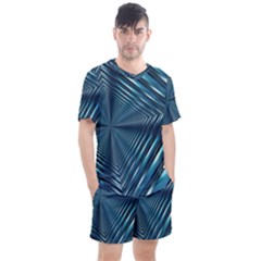 Form Pattern Tunnel Design Men s Mesh Tee And Shorts Set