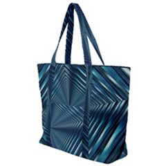 Form Pattern Tunnel Design Zip Up Canvas Bag