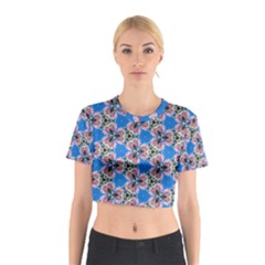 Pattern Sequence Motif Design Plan Floral Cotton Crop Top by Pakrebo