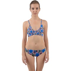 Pattern Sequence Motif Design Plan Floral Wrap Around Bikini Set by Pakrebo