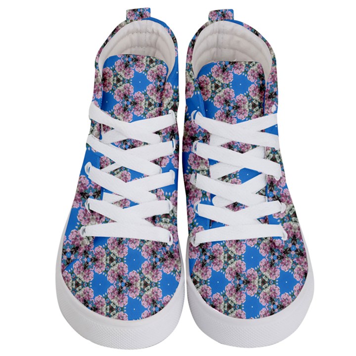 Pattern Sequence Motif Design Plan Floral Kids  Hi-Top Skate Sneakers