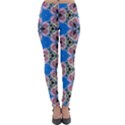 Pattern Sequence Motif Design Plan Floral Lightweight Velour Leggings View1