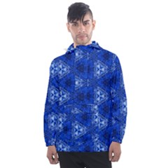 Background Wallpaper Pattern Blue Men s Front Pocket Pullover Windbreaker