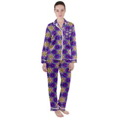 Background Wallpaper Pattern Satin Long Sleeve Pyjamas Set by Pakrebo