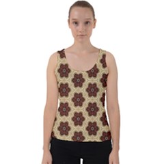 Pattern Sequence Motif Design Plan Velvet Tank Top by Pakrebo