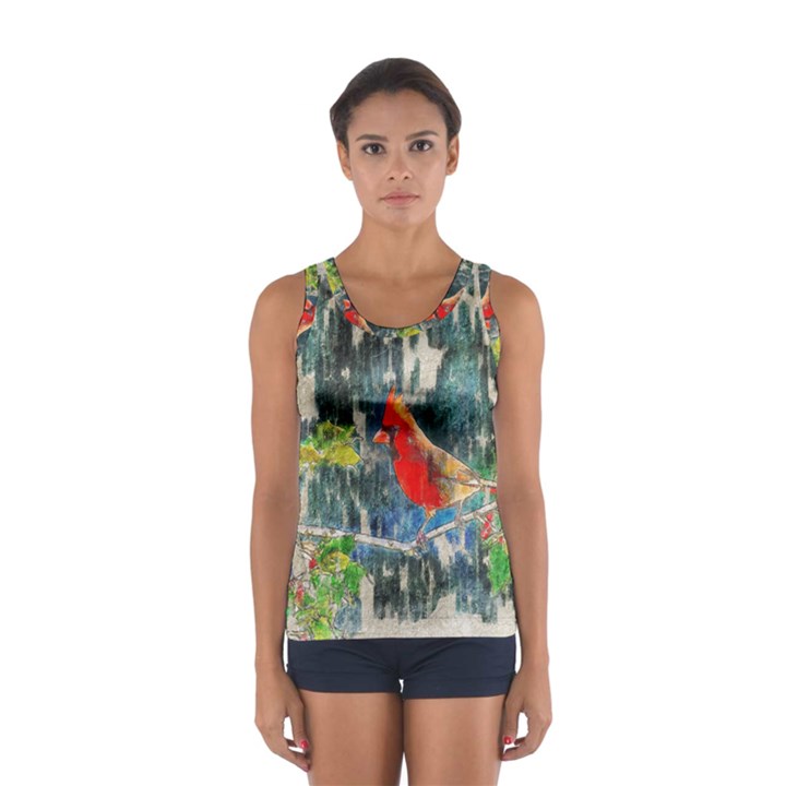 Texture Art Decoration Abstract Bird Nature Sport Tank Top 