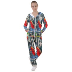 Texture Art Decoration Abstract Bird Nature Women s Tracksuit by Pakrebo