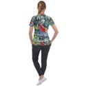 Texture Art Decoration Abstract Bird Nature Short Sleeve Zip Up Jacket View2